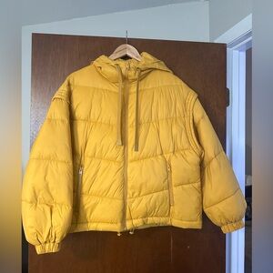 ZARA Yellow Puffer Jacket